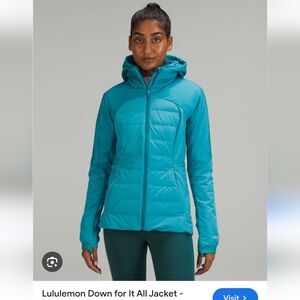 Lululemon Down For It All  Jacket Oceanic